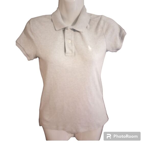 Ralph Lauren sports slim fit light gray polo - Picture 1 of 8